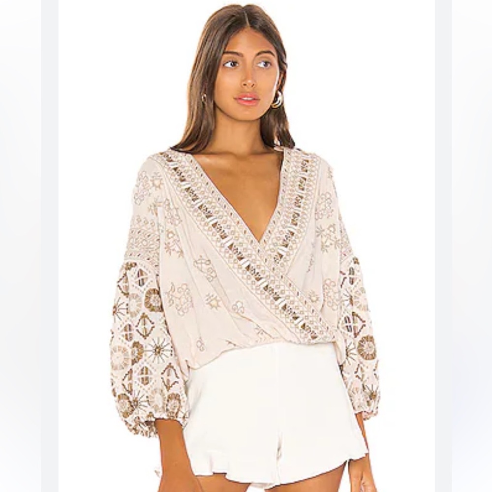 Harmony Embroidered Blouse in Ivory
FREE PEOPLE large